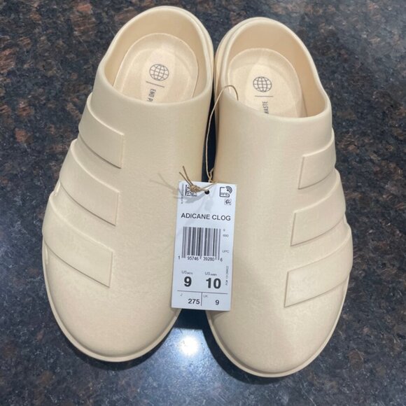 ADIDAS ADICANE CLOGS SLIDES CONFORT TAN COLOR  AESTHETIC SZ 9 MEN WOMAN Sz 10 - Picture 12 of 16